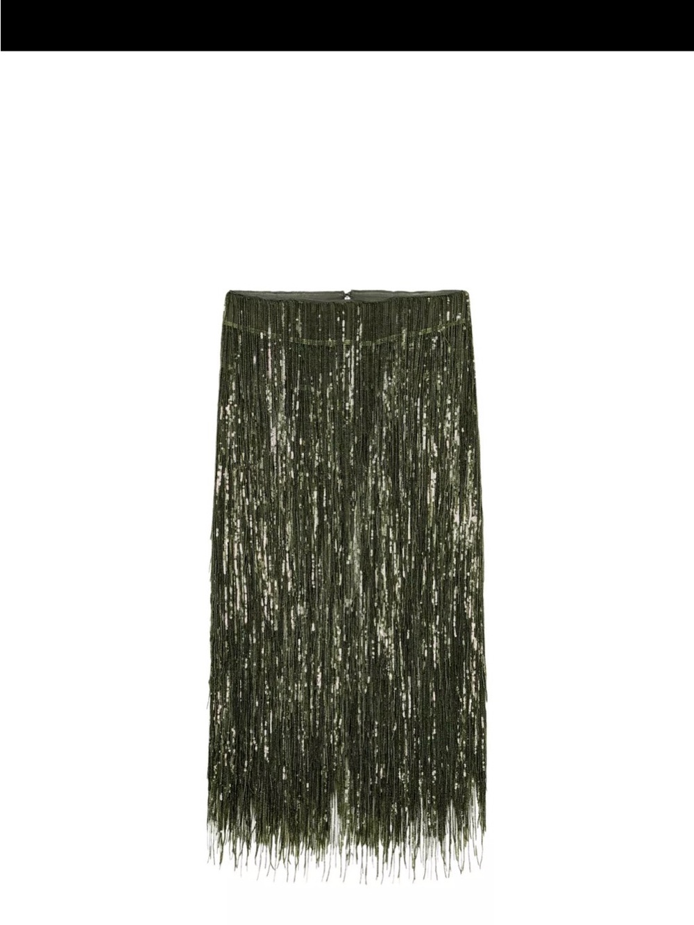 ZARA ZW COLLECTION LIMITED EDITION FRINGED SEQUIN SKIRT